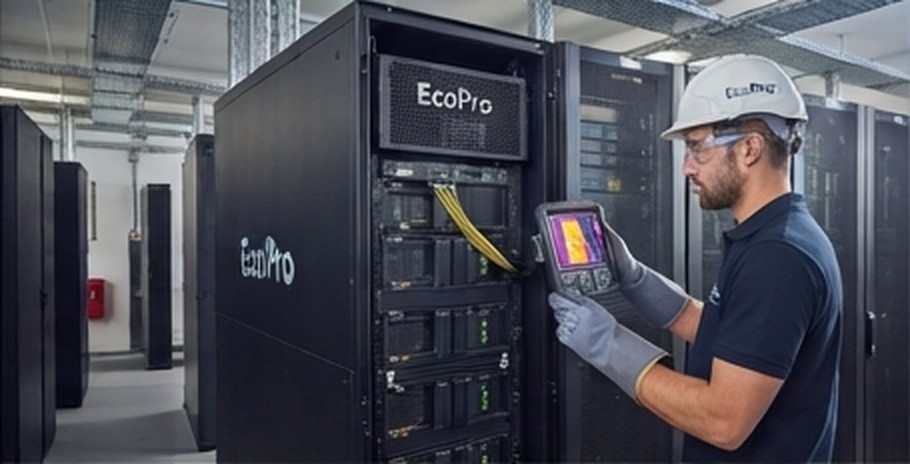 Contrôle thermographique d'une baie en salle de data center